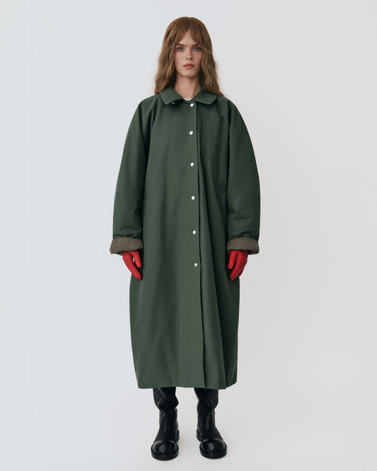 Khaki Warm Long Jacket