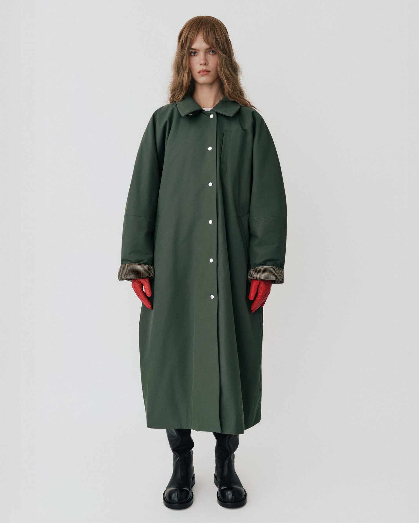 Khaki Warm Long Jacket