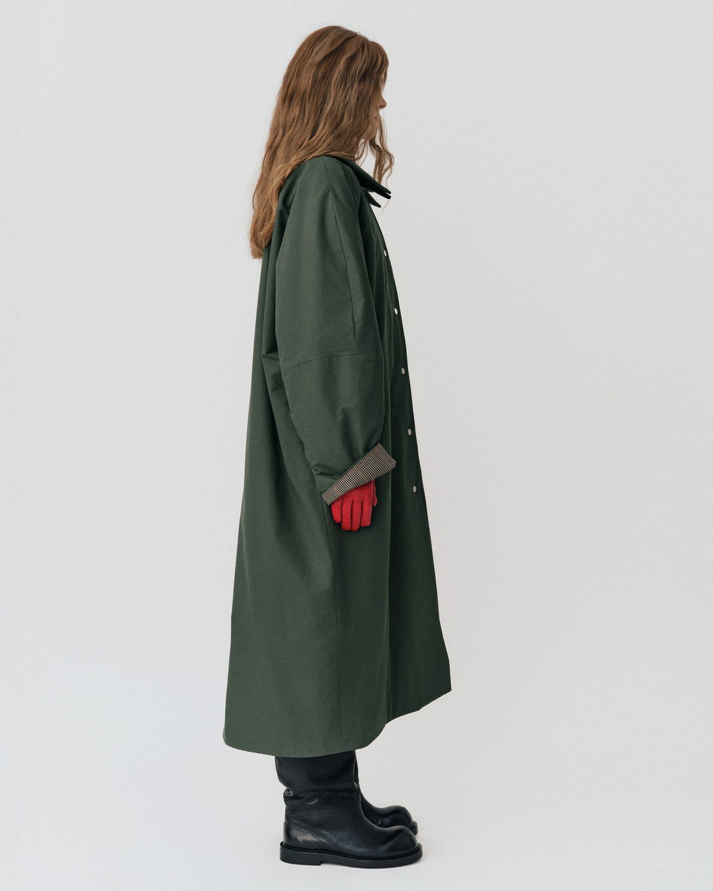 Khaki Warm Long Jacket