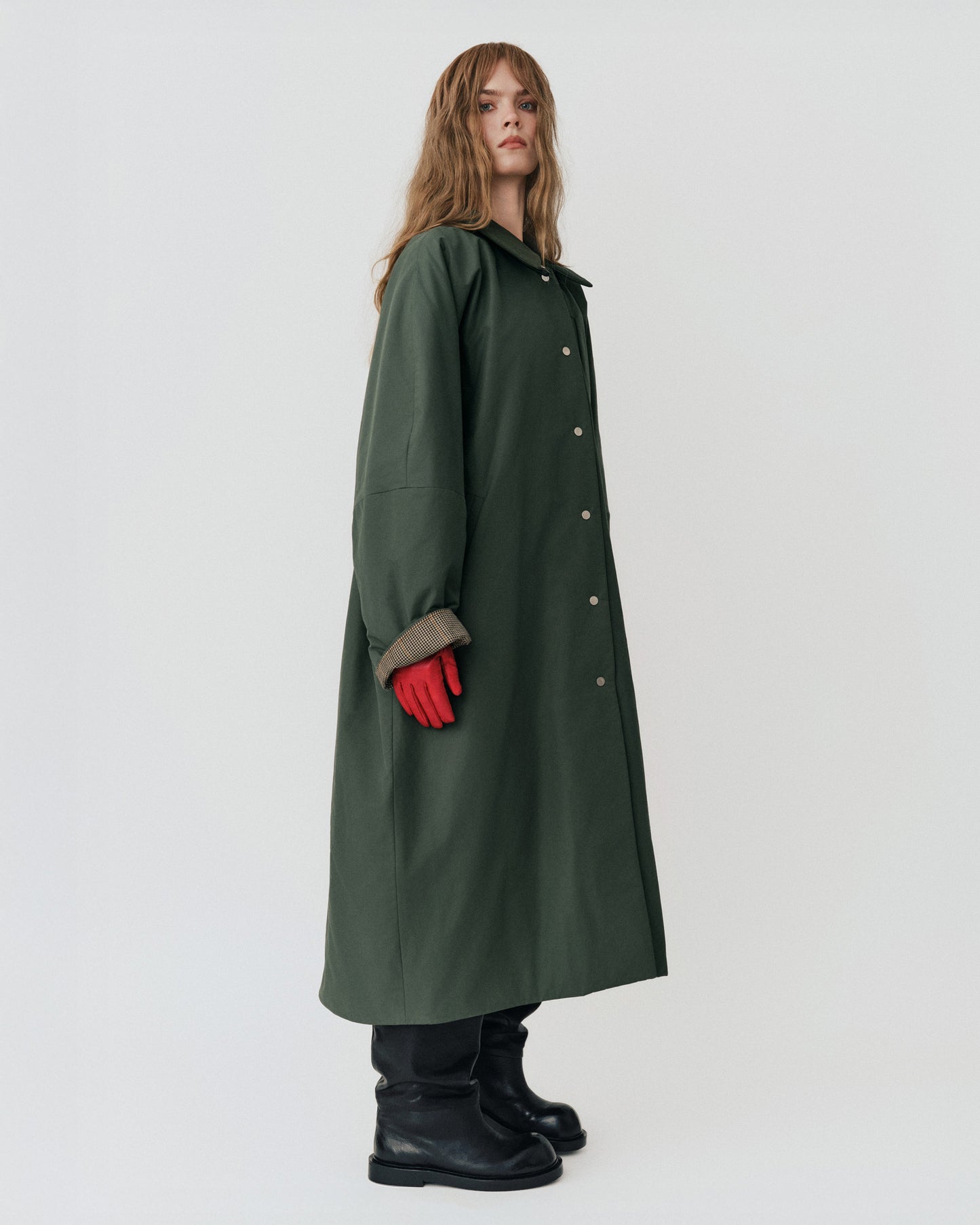 Khaki Warm Long Jacket